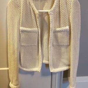 Cream Open Knit Cardigan